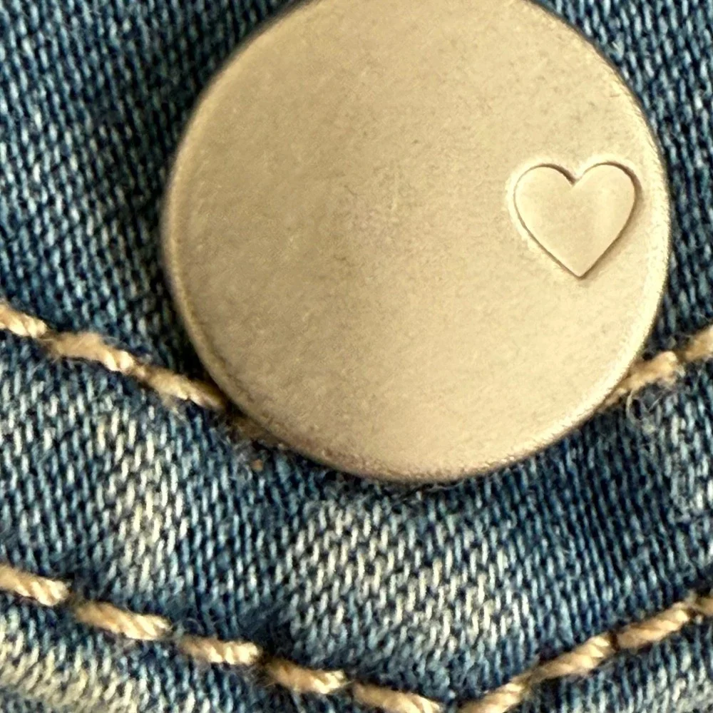 The‎ Childrens Place Denim Jean Jacket 18-24M Toddler Heart Button Blue